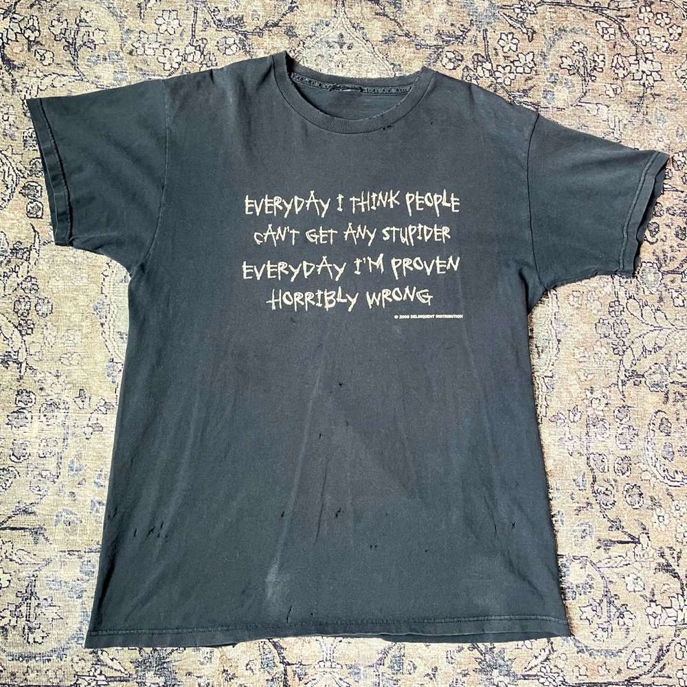 Vintage Y2K Faded Slogan T-Shirt